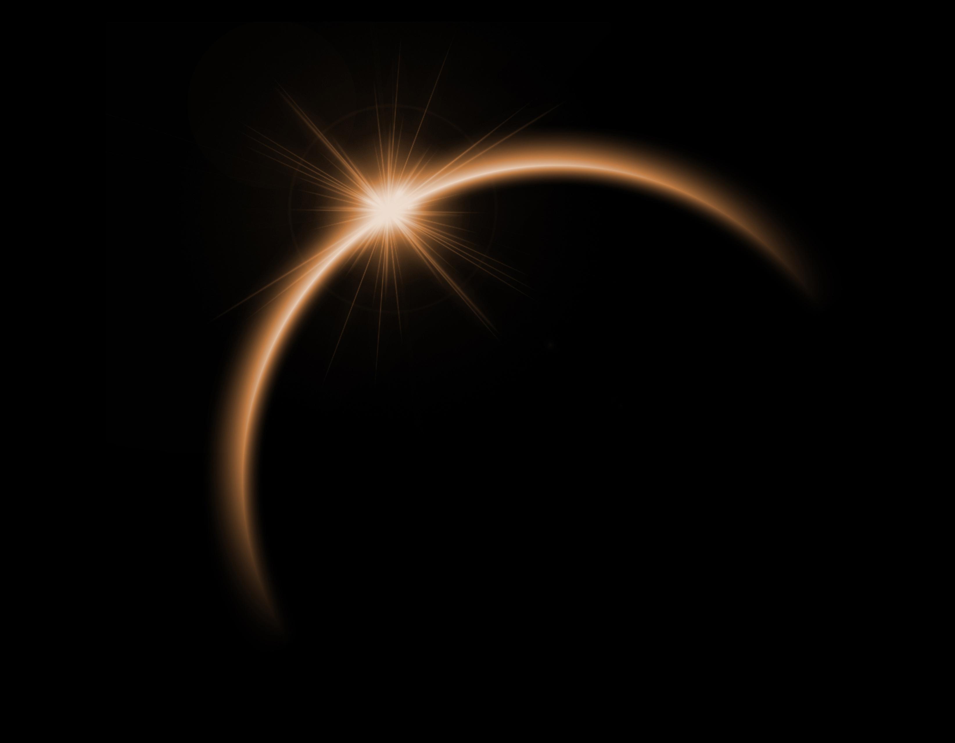 Solar eclipse in orange color